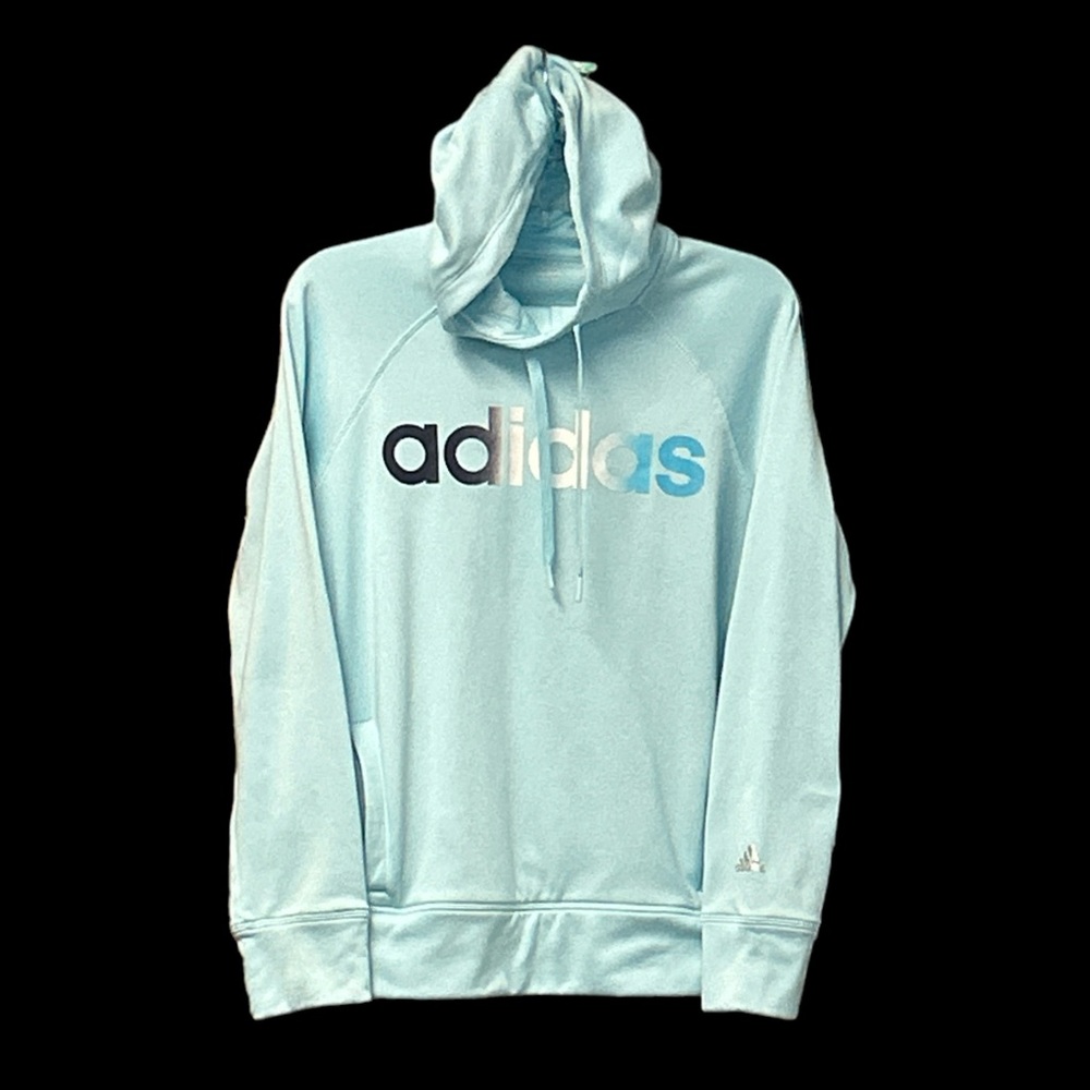 Adidas Climawarm Women’s Light Blue Pullover Hoodie Size Medium
